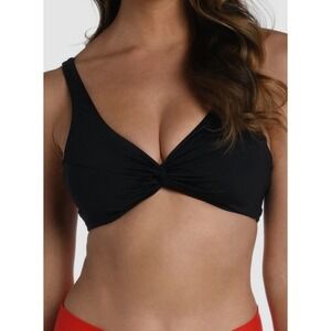 La Blanca Convertible Twist Bikini Top Black Swimsuit Bra‎ NEW Size 6 NWT